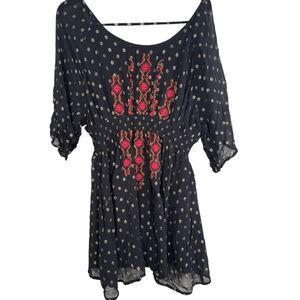 Shyanne Womens Embroidered Mini Dress Sz S Western Rodeo Cowgirl Equestrian